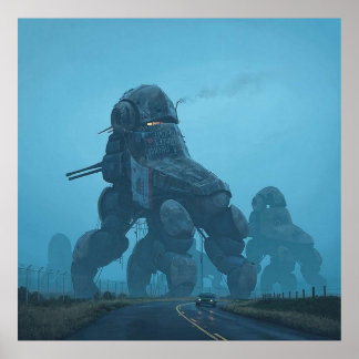 Dystopische Kriegsmaschine Simon Stalenhag Poster