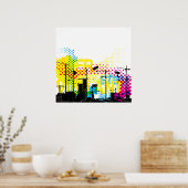 Dystopische Landschaft Poster (Küche)