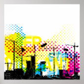 Dystopische Landschaft Poster (Vorne)