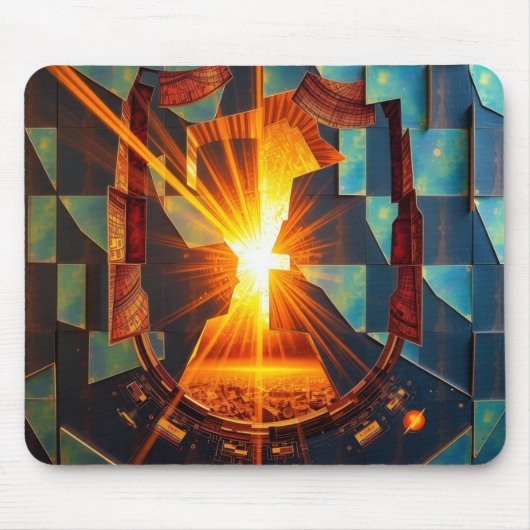 Dystopischer Sonnenaufgang Mousepad (Vorne)
