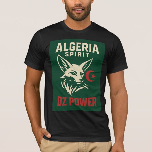 DZ POWER - Algeria Spirit Fennec Design T - Shirt (Vorderseite)
