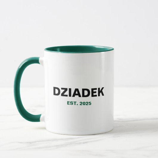 "Dziadek" Est. 2025 - Das perfekte Opa-Geschenk Tasse (Links)