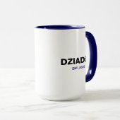 "Dziadek" Est. 2025 - Das perfekte Opa-Geschenk Tasse (VorderseiteRechts)