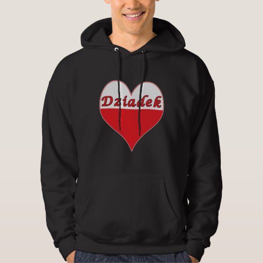 Dziadek Polnisches Herz Hoodie (Vorderseite)