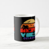 Dziadek Retro Sunset Ocean Großvater Kaffeetasse (VorderseiteRechts)