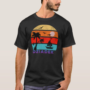 Dziadek Retro Sunset Ocean Großvater T-Shirt