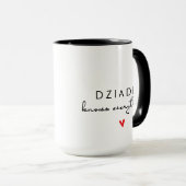 Dziadek weiß alles Tasse – Polnisches Opa-Geschenk (VorderseiteRechts)