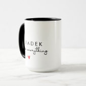Dziadek weiß alles Tasse – Polnisches Opa-Geschenk (Vorderseite Links)