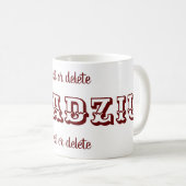 Dziadziu Polnischer Großvater Personalisiert Kaffeetasse (VorderseiteRechts)
