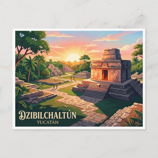 Dzibilchaltún Mérida Mexiko Postkarte (Vorderseite)