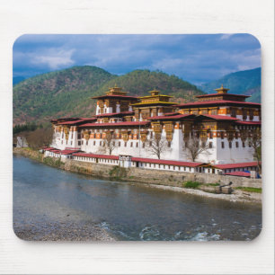 Dzong-Gebäude am Fluss Mousepad