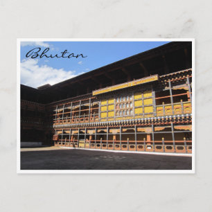 Dzong Paro Hof Postkarte