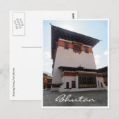Dzong Turm bhutan Postkarte (Vorne/Hinten)