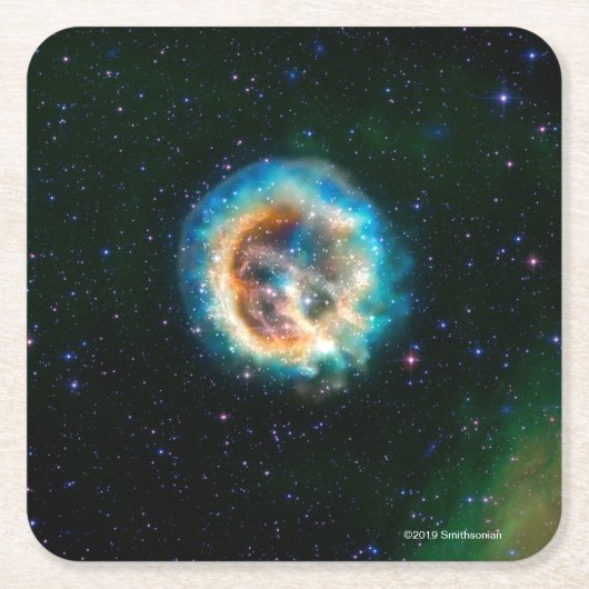 E0102, ein neues Maß einer alten Explosion Rechteckiger Pappuntersetzer (Vorderseite)