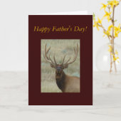 E10 Stier Elche im Samt-Kopf-Schuss Karte (Gelbe Blume)