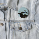 E11 Bull Elk Silhouette Head Shot Button (Beispiel)