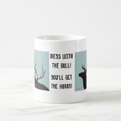 E11 Bull Elk Silhouette Head Shot Kaffeetasse (Mittel)
