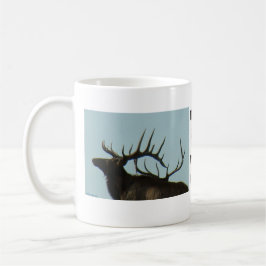 E11 Bull Elk Silhouette Head Shot Kaffeetasse