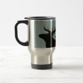 E11 Bull Elk Silhouette Head Shot Reisebecher (Links)