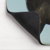 E11 Stier Elch-Hörner auf der Horizont-Silhouette Mousepad (Ecke)