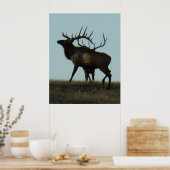 E14 Silhouette am Horizont Poster (Küche)