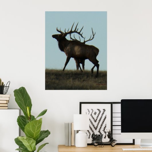 E14 Silhouette am Horizont Poster (Heimbüro)