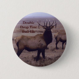 E19 Bull Elk Double Drop Tines Button