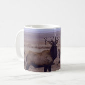 E19 Bull Elk Double Drop Tines Kaffeetasse (Vorderseite Links)