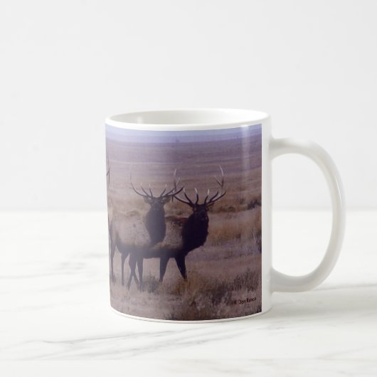 E19 Bull Elk Double Drop Tines Kaffeetasse (Rechts)