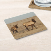 E1 Bull Elk Rechteckiger Pappuntersetzer (angewinkelt)