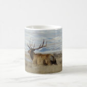 E22 Bull Elk Snowy Hills Kaffeetasse (Mittel)