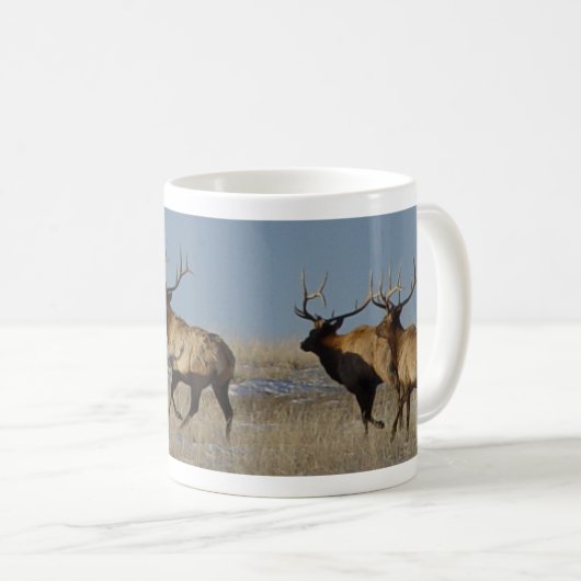 E2 Stier Elche Kaffeetasse (VorderseiteRechts)