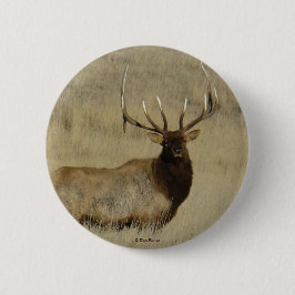 E30 Bull Elk Button