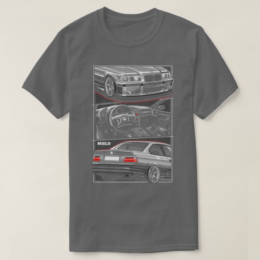E36 Sport Car Illustratio Perfect Gift T-Shirt (Design vorne)