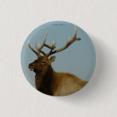 E42 Young Bull Elk Button (Vorderseite)