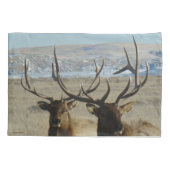 E45 Bull Elk Double Head Shot Kissenbezug (Rückseite)