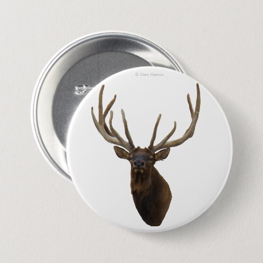 E48 Stier Elch-Kopf im Samt Button (Vorne & Hinten)