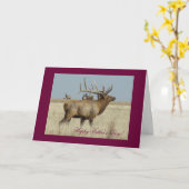 E4 Bull Elk Huge Bull Karte (Gelbe Blume)