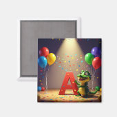 E4MA Kids Collection: Alligator Andy - Celebration Magnet (Vorderseite/Rückseite)