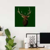 E51 Bull Elk Head Shot Poster (Heimbüro)