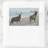 E57 Bull Elk Lucky 13 Rechteckiger Aufkleber (Tasche)