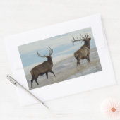 E57 Bull Elk Lucky 13 Rechteckiger Aufkleber (Umschlag)