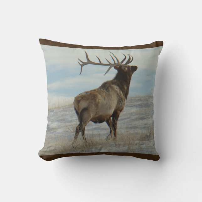 E58 Bull Elk Lucky 13 Bull Kissen (Vorderseite)