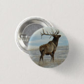 E58 Stier Elche glückliche 13 Stier Button (Vorne & Hinten)