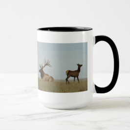 E5 Bull Elk und Yearling Tasse