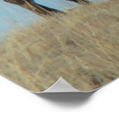 E60 Bull Elk Sky Lined Poster (Ecke)