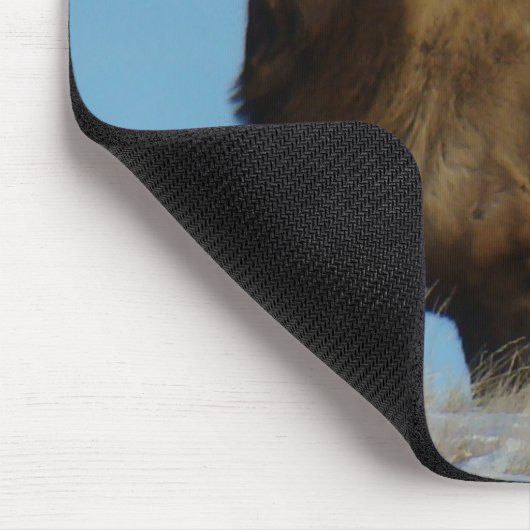 E62 Bull Elk Sky Lined Mousepad (Ecke)