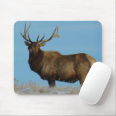 E62 Bull Elk Sky Lined Mousepad (Mit Mouse)