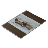 E64 Bullklee läuft im Schnee Notizblock (Linke Seite)