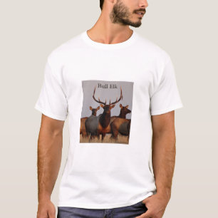 E66 Bull-Elch und Kühe T-Shirt